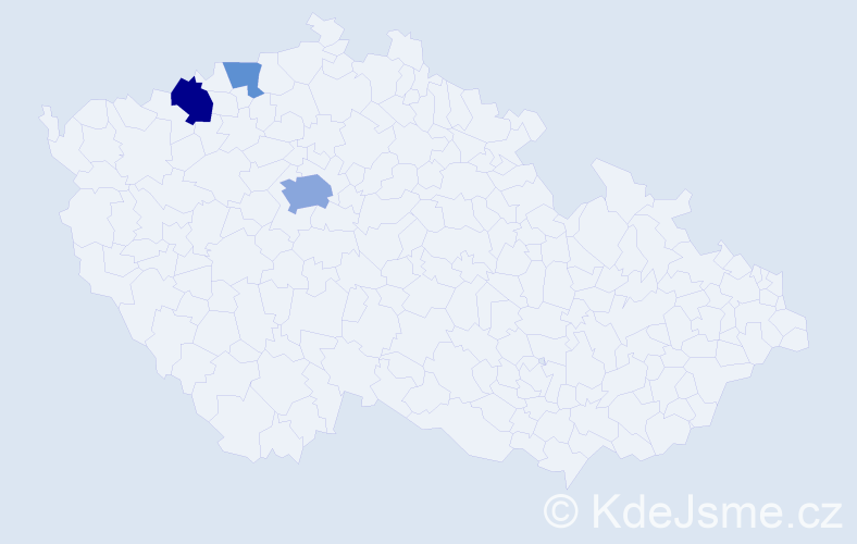 Příjmení: 'Vizvary', počet výskytů 7 v celé ČR