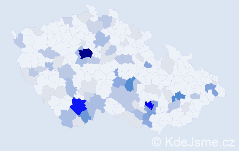Příjmení: 'Popelová', počet výskytů 260 v celé ČR