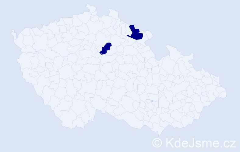 Příjmení: 'Táslarová', počet výskytů 6 v celé ČR