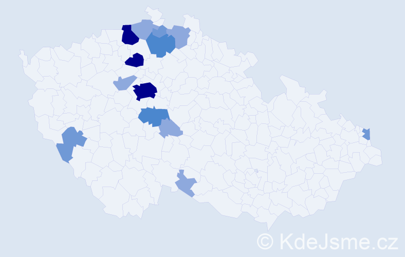 Příjmení: 'Kadraba', počet výskytů 35 v celé ČR