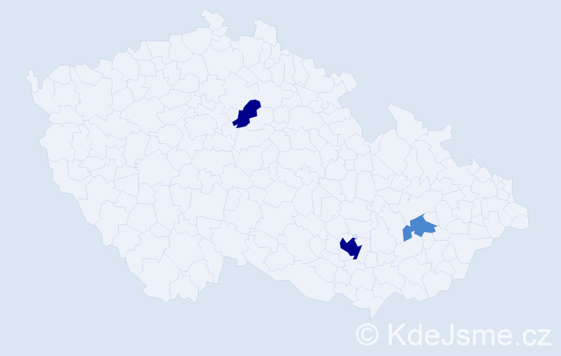 Příjmení: 'Kyjánek', počet výskytů 7 v celé ČR