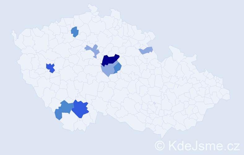 Příjmení: 'Landgráf', počet výskytů 20 v celé ČR