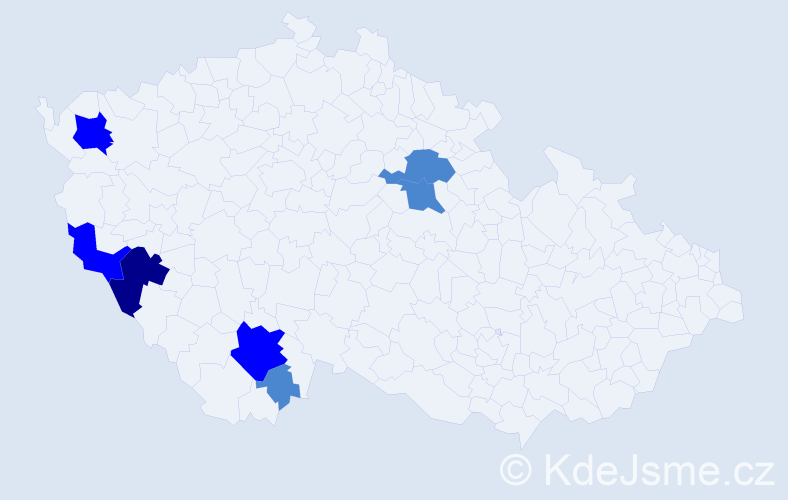 Příjmení: 'Braunfuchsová', počet výskytů 12 v celé ČR