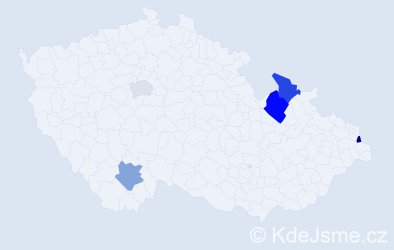 Příjmení: 'Garabiková', počet výskytů 6 v celé ČR