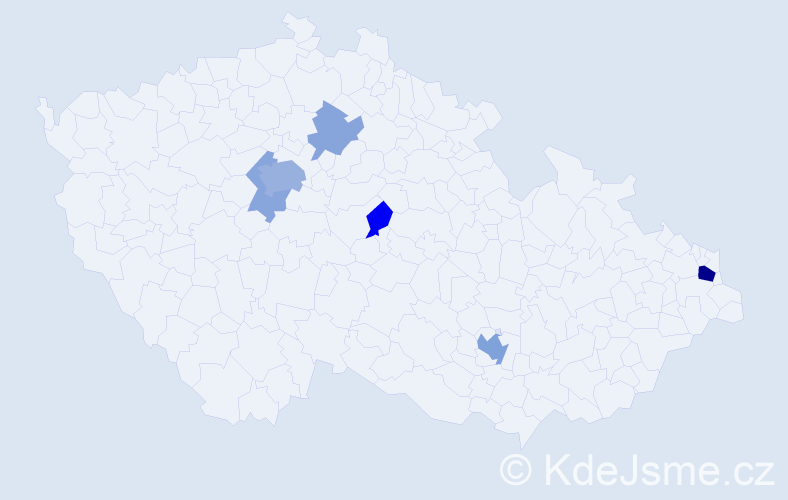 Příjmení: 'Vráb', počet výskytů 16 v celé ČR