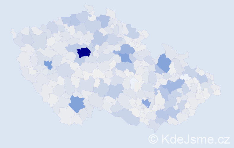 Příjmení: 'Valenta', počet výskytů 5705 v celé ČR
