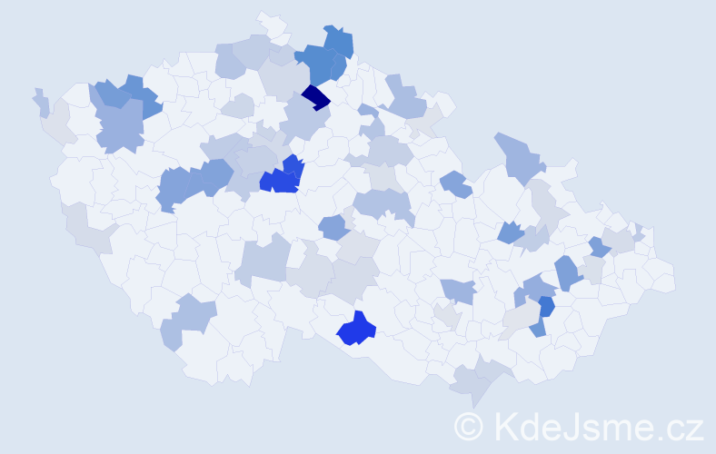 Příjmení: 'Hybnerová', počet výskytů 238 v celé ČR