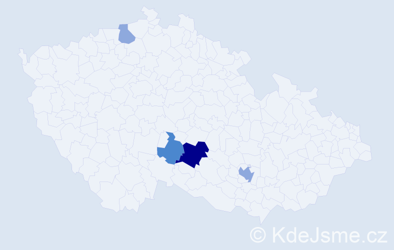 Příjmení: 'Licha', počet výskytů 9 v celé ČR