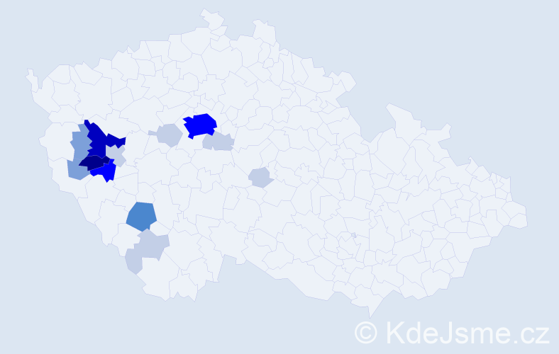Příjmení: 'Dražský', počet výskytů 53 v celé ČR