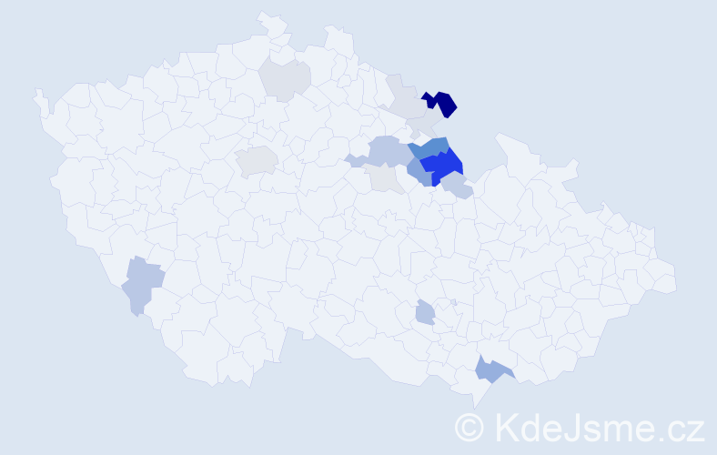 Příjmení: 'Archleb', počet výskytů 41 v celé ČR