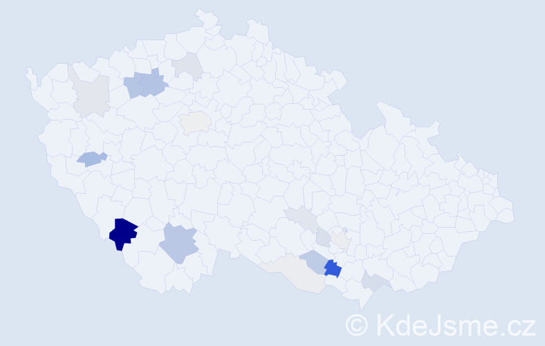 Příjmení: 'Roblová', počet výskytů 66 v celé ČR