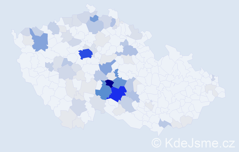 Příjmení: 'Koten', počet výskytů 305 v celé ČR
