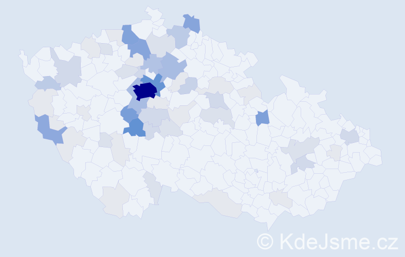 Příjmení: 'Budka', počet výskytů 243 v celé ČR