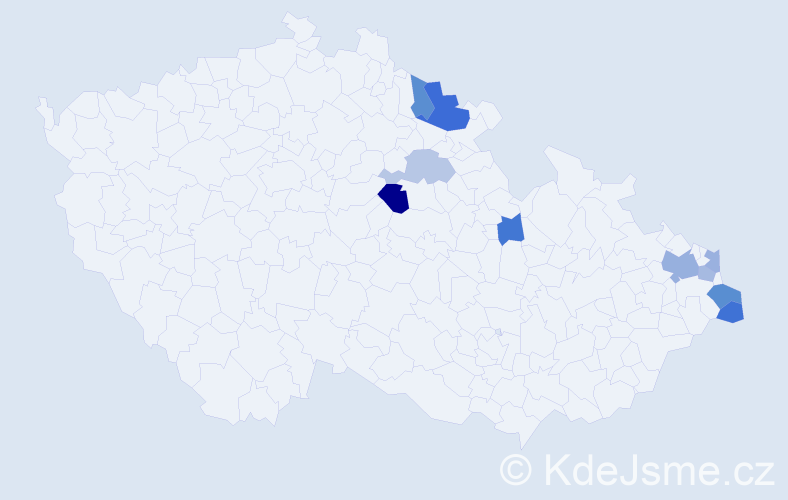 Příjmení: 'Soblová', počet výskytů 16 v celé ČR