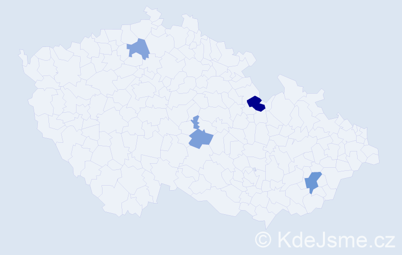 Příjmení: 'Battur', počet výskytů 6 v celé ČR