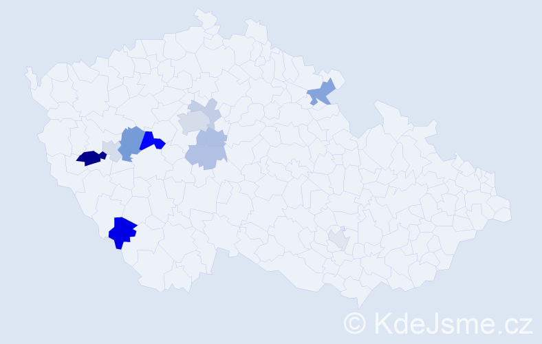 Příjmení: 'Hnětkovský', počet výskytů 22 v celé ČR