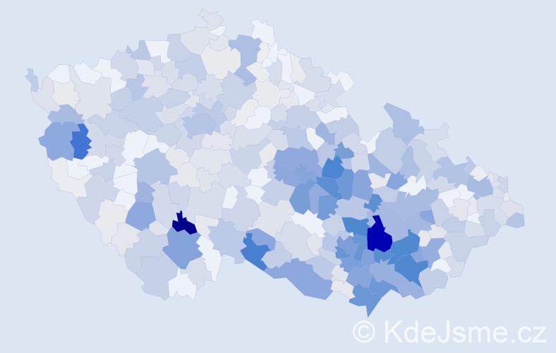 Příjmení: 'Trávníčková', počet výskytů 2292 v celé ČR
