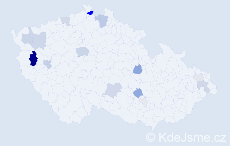 Příjmení: 'Tomašová', počet výskytů 28 v celé ČR