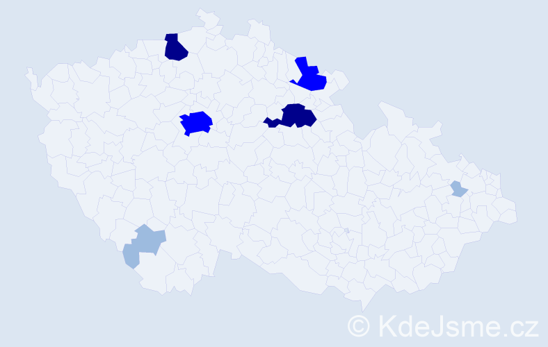 Příjmení: 'Helvich', počet výskytů 16 v celé ČR
