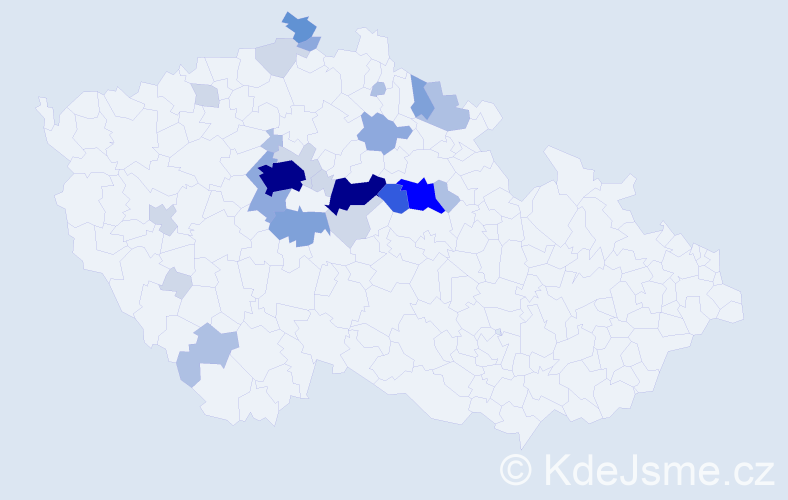 Příjmení: 'Turynová', počet výskytů 91 v celé ČR