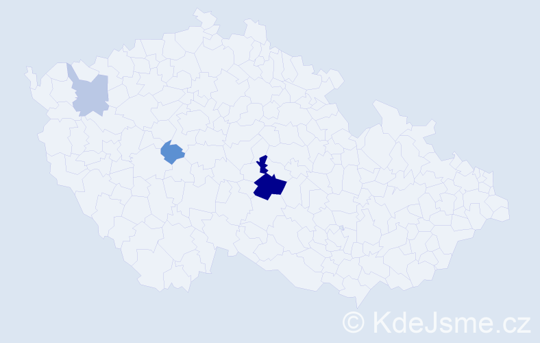 Příjmení: 'Simunová', počet výskytů 8 v celé ČR