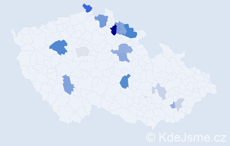 Příjmení: 'Hedvičák', počet výskytů 41 v celé ČR