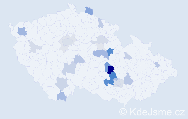 Příjmení: 'Sys', počet výskytů 70 v celé ČR