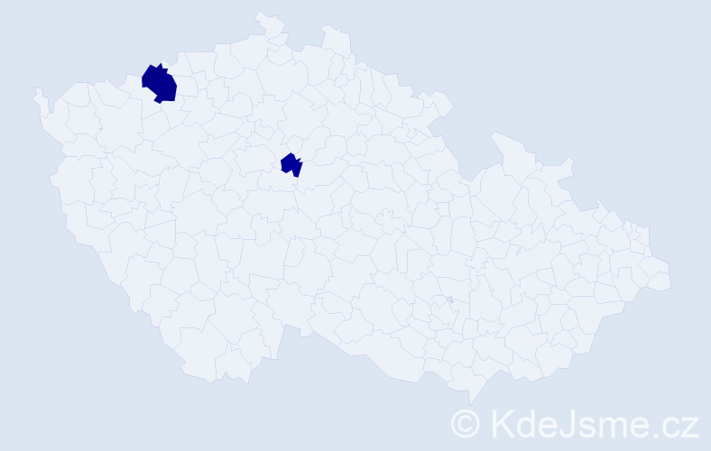 Příjmení: 'Babovič', počet výskytů 5 v celé ČR