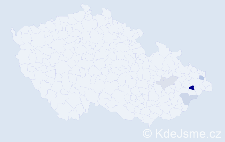 Příjmení: 'Knebelová', počet výskytů 8 v celé ČR