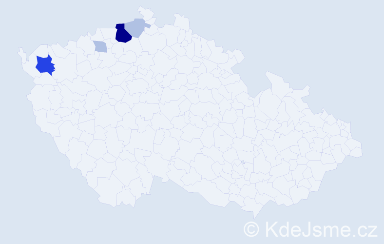 Příjmení: 'Mordovanec', počet výskytů 17 v celé ČR