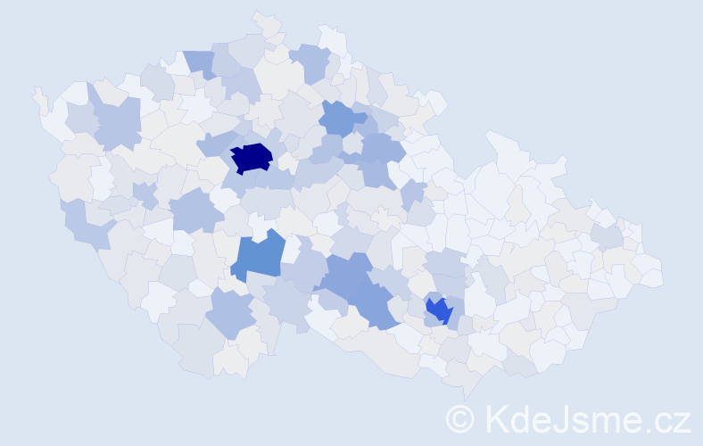 Příjmení: 'Kazdová', počet výskytů 1072 v celé ČR
