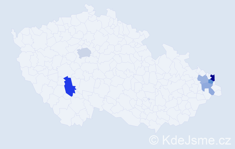 Příjmení: 'Sobeková', počet výskytů 14 v celé ČR