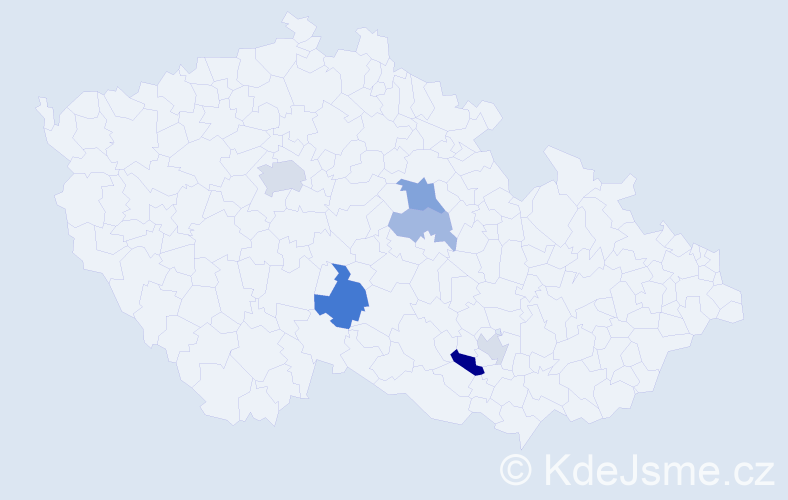 Příjmení: 'Klyuchkey', počet výskytů 11 v celé ČR