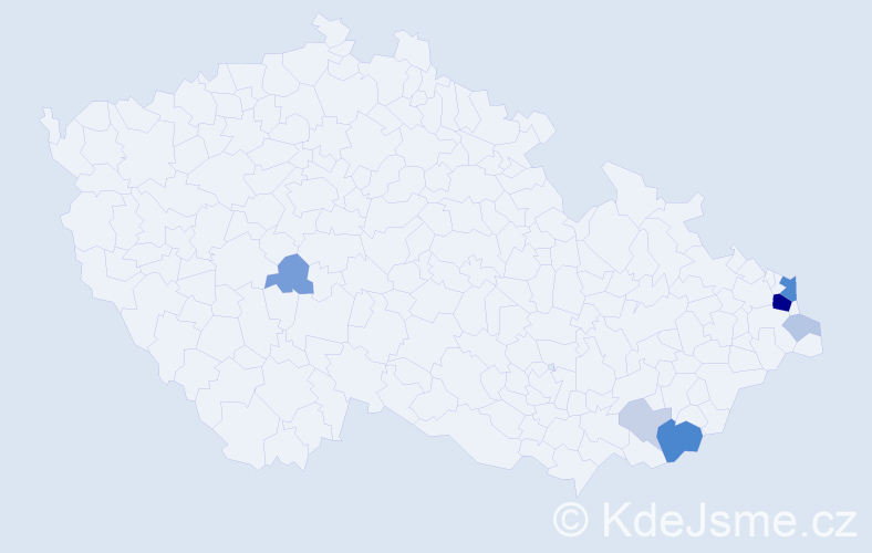 Příjmení: 'Szymurdová', počet výskytů 24 v celé ČR