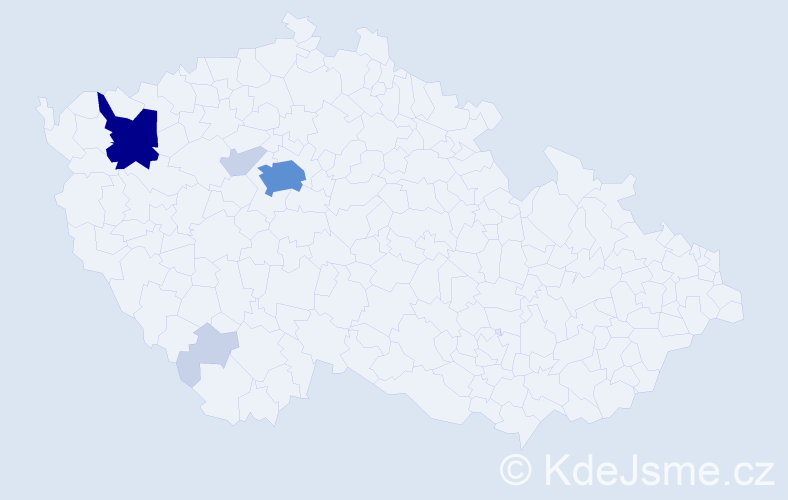 Příjmení: 'Vaštagová', počet výskytů 19 v celé ČR
