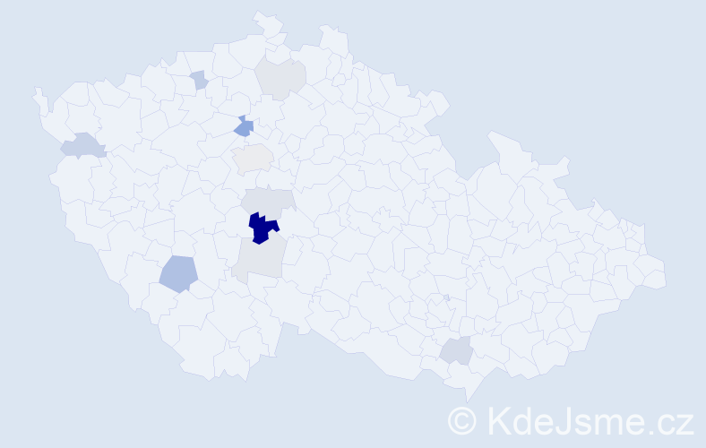 Příjmení: 'Kunštová', počet výskytů 22 v celé ČR