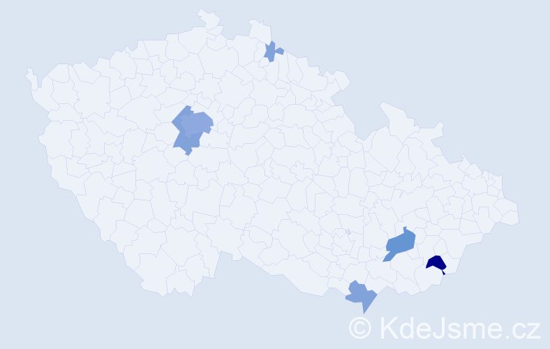 Příjmení: 'Kranzová', počet výskytů 18 v celé ČR