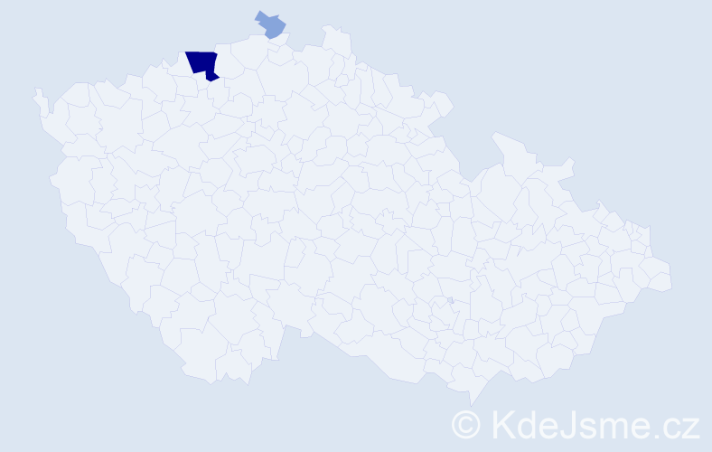 Příjmení: 'Kuloušková', počet výskytů 12 v celé ČR