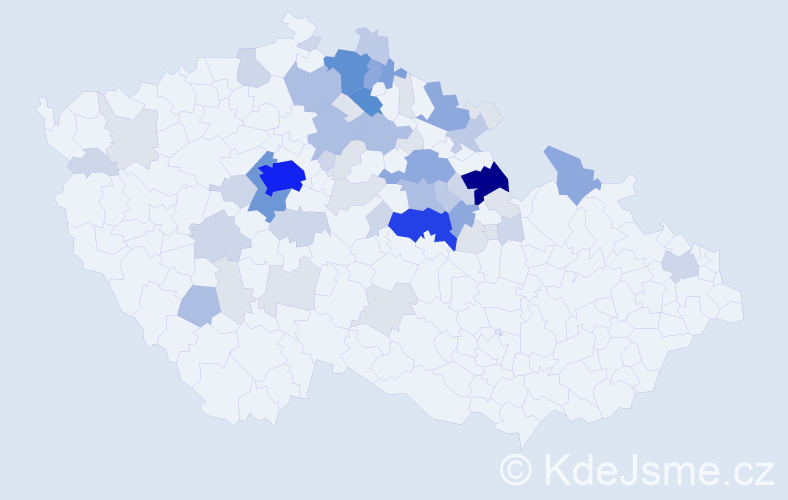 Příjmení: 'Pavlišta', počet výskytů 205 v celé ČR