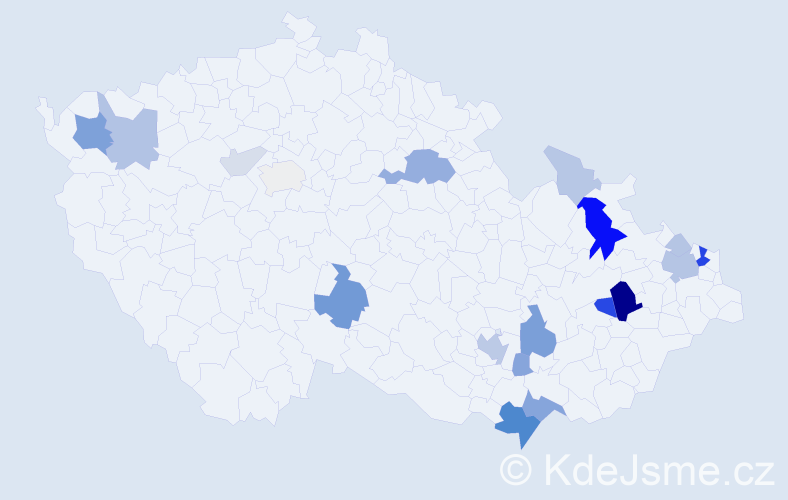 Příjmení: 'Kleiber', počet výskytů 61 v celé ČR