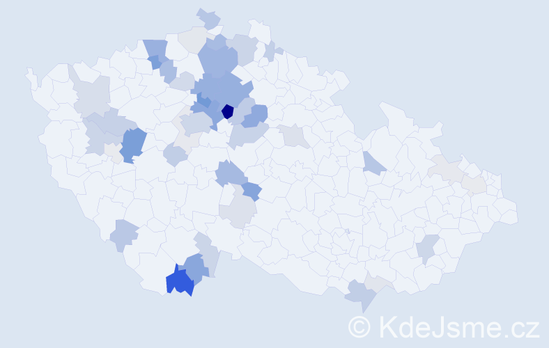 Příjmení: 'Horčic', počet výskytů 142 v celé ČR