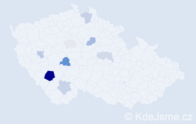 Příjmení: 'Krulko', počet výskytů 24 v celé ČR