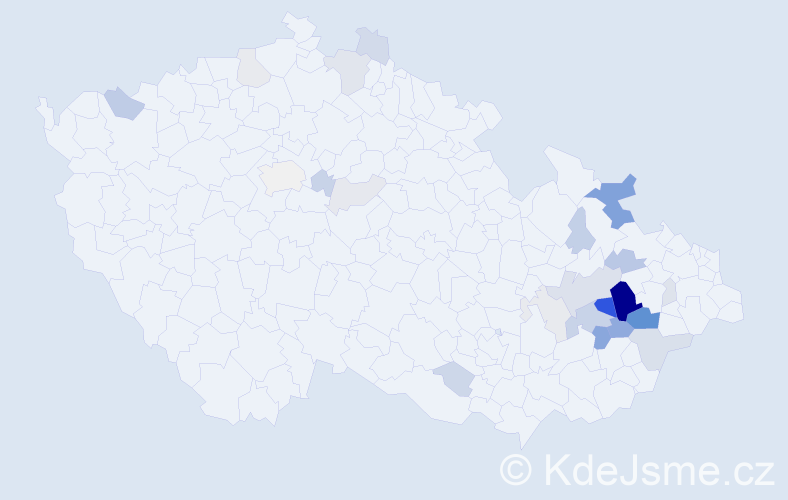 Příjmení: 'Gadasová', počet výskytů 75 v celé ČR