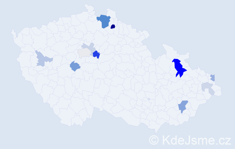 Příjmení: 'Tejnská', počet výskytů 28 v celé ČR