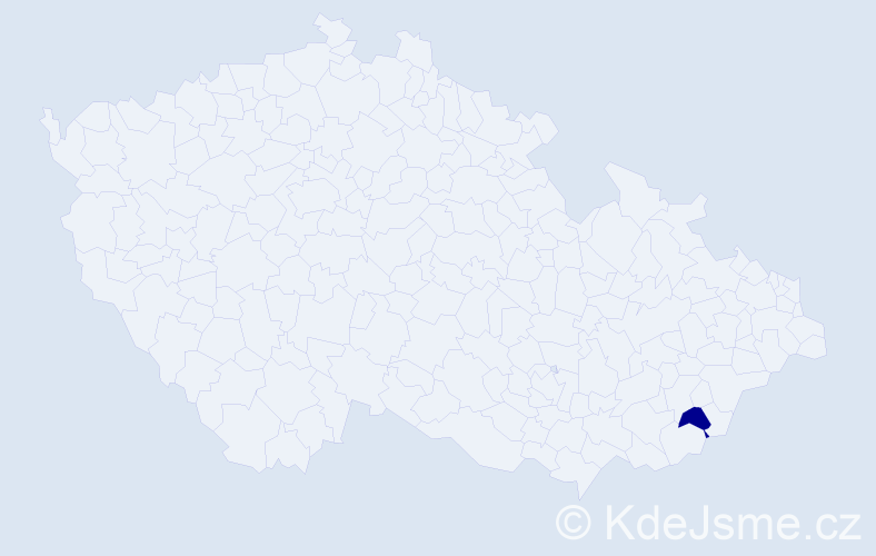 Příjmení: 'Kišonová', počet výskytů 1 v celé ČR