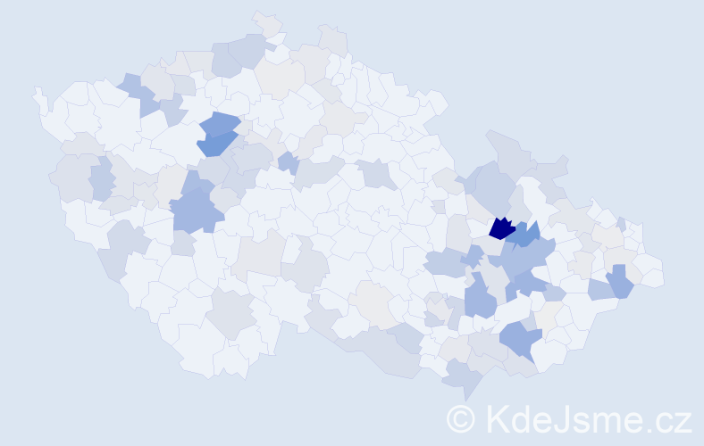 Příjmení: 'Kropáčová', počet výskytů 402 v celé ČR