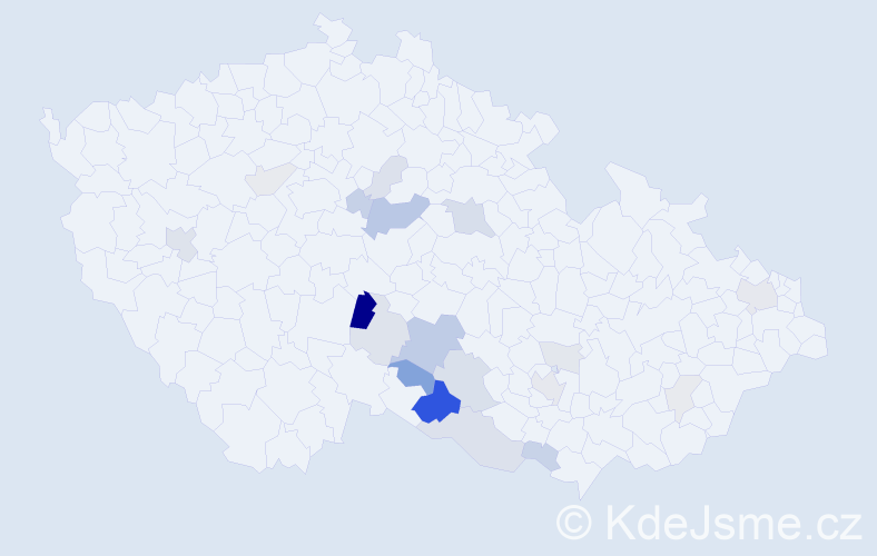 Příjmení: 'Puchnerová', počet výskytů 50 v celé ČR