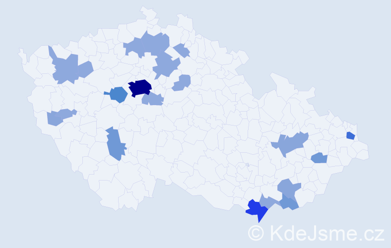 Příjmení: 'Letáková', počet výskytů 49 v celé ČR