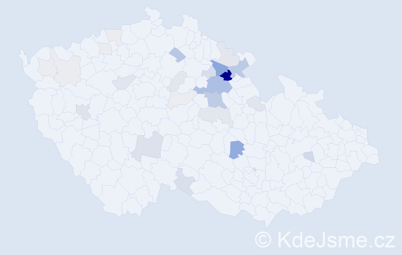 Příjmení: 'Andrejs', počet výskytů 89 v celé ČR