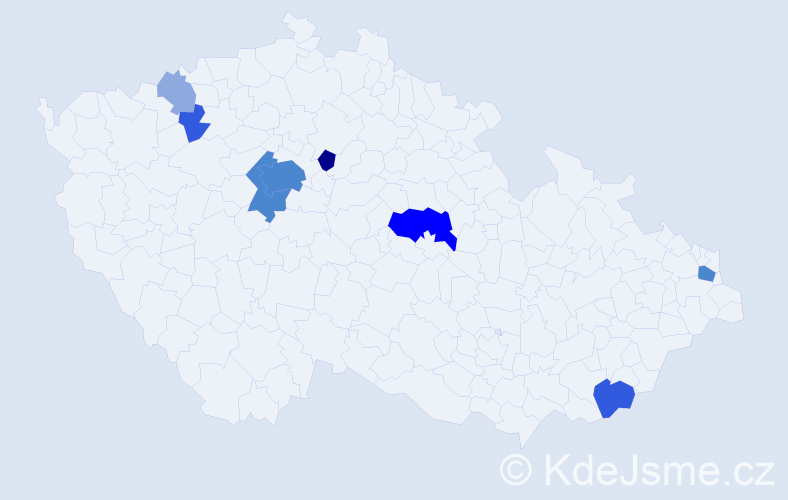 Příjmení: 'Kotvasová', počet výskytů 22 v celé ČR